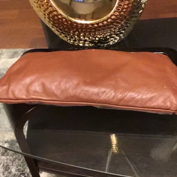 Elegant Rich Brown Leather Clutch & any necklace 35 - Picture 6 of 7